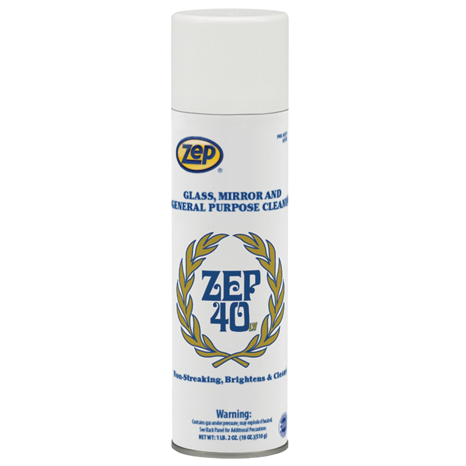 Zep 40 LV Non-Streaking Cleaner Aerosol – 18 oz (Case of 12) 322901