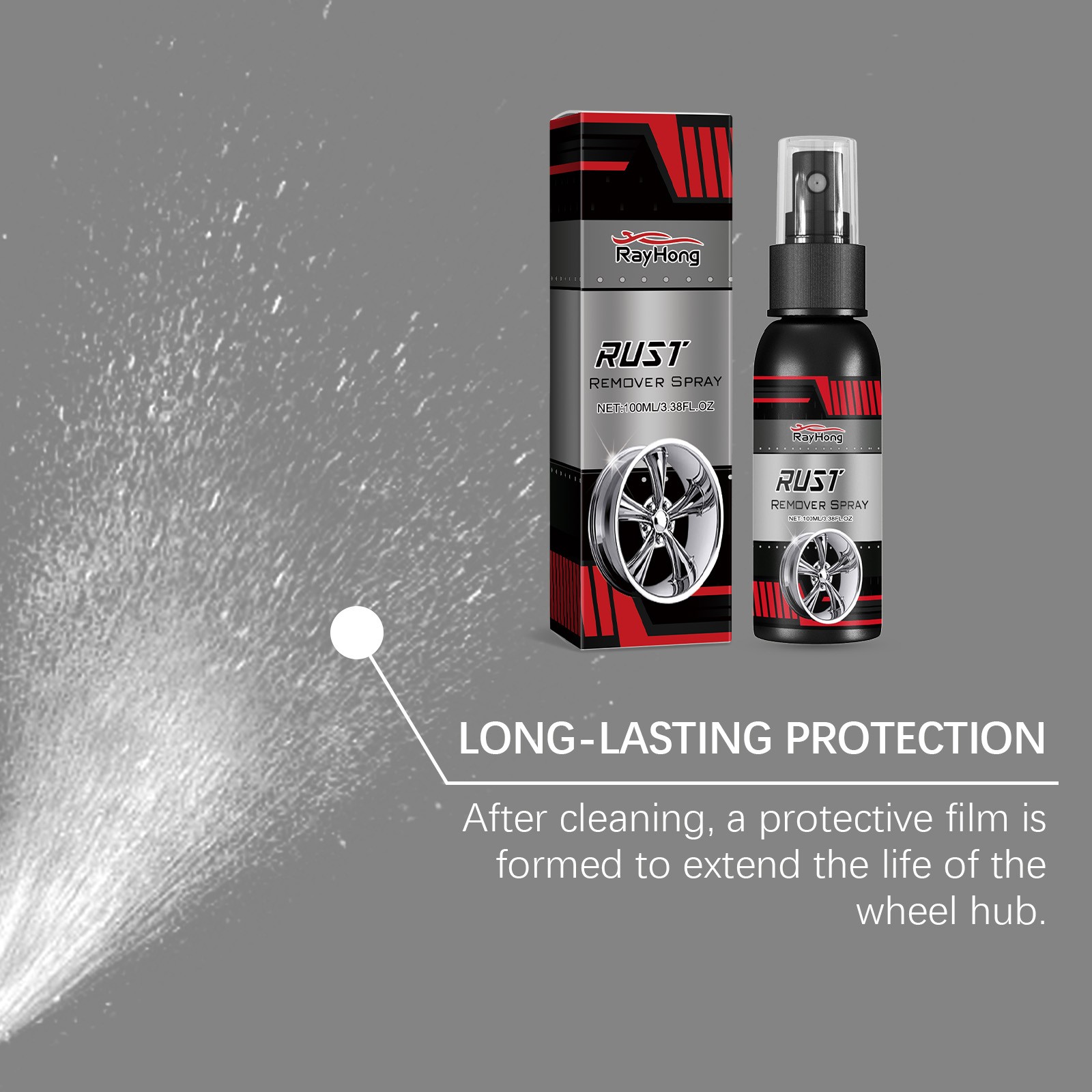 Car Wheel Rust Remover Brake Dust Iron Fallout Cleaner Detailing Spray