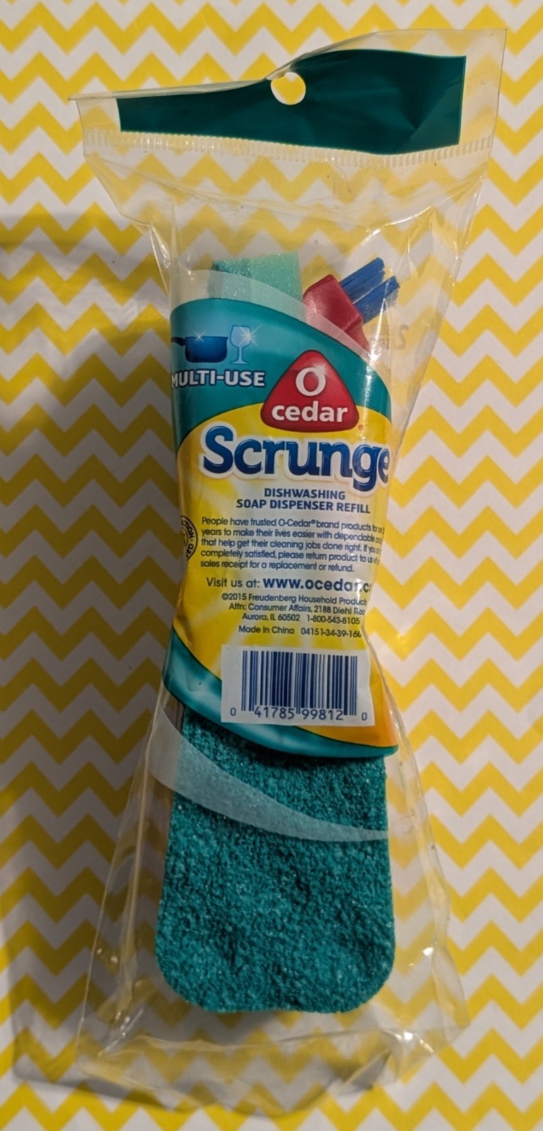 O-Cedar Scrunge Dishwasher Soap Dispenser Wand Refills – 2 Pack – 2015 – NOS