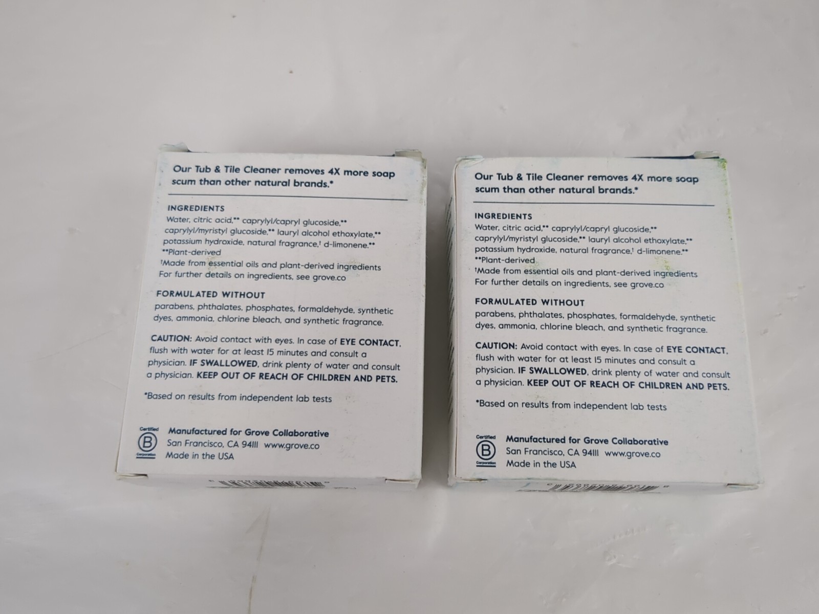 🆕 Grove Co. Tub & Tile Cleaner Concentrate Citron & White Rose 2 Pack 4 Bottles