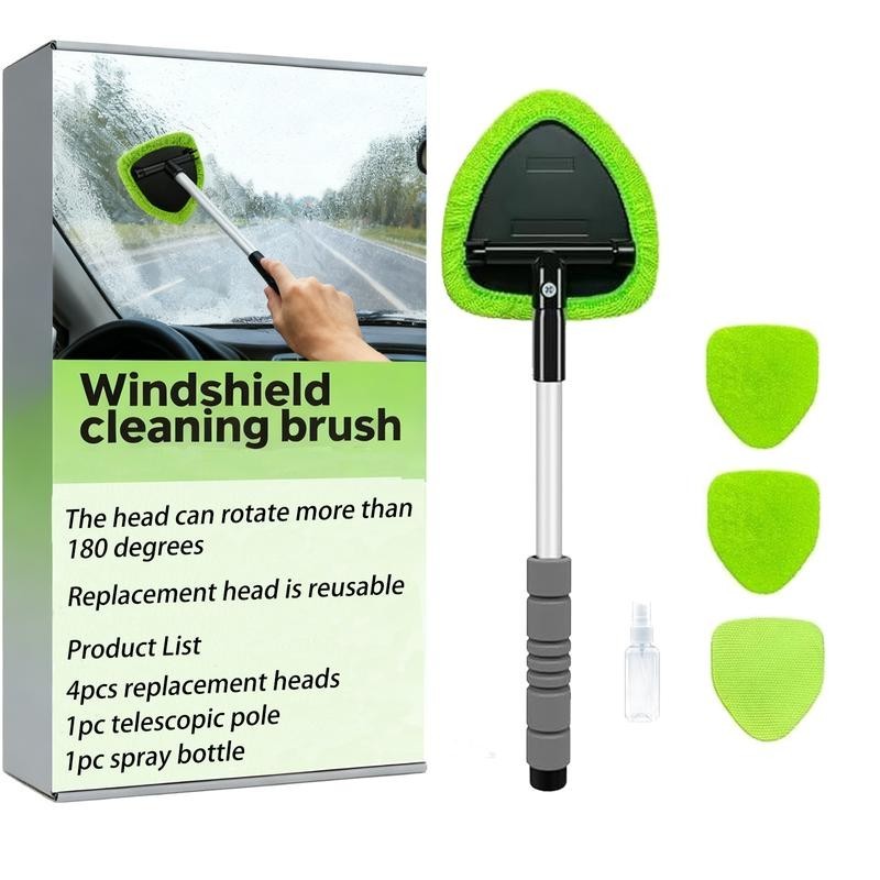 Windshield Cleaner Wand Microfiber Car Inside Window Cleaning Tool Anti Fog 50CM