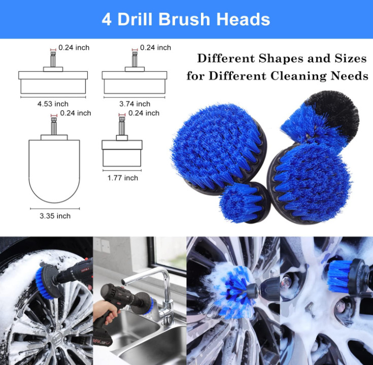 Kit de limpieza para autos 26 piezas con cepillos para interior y exterior,Nuevo