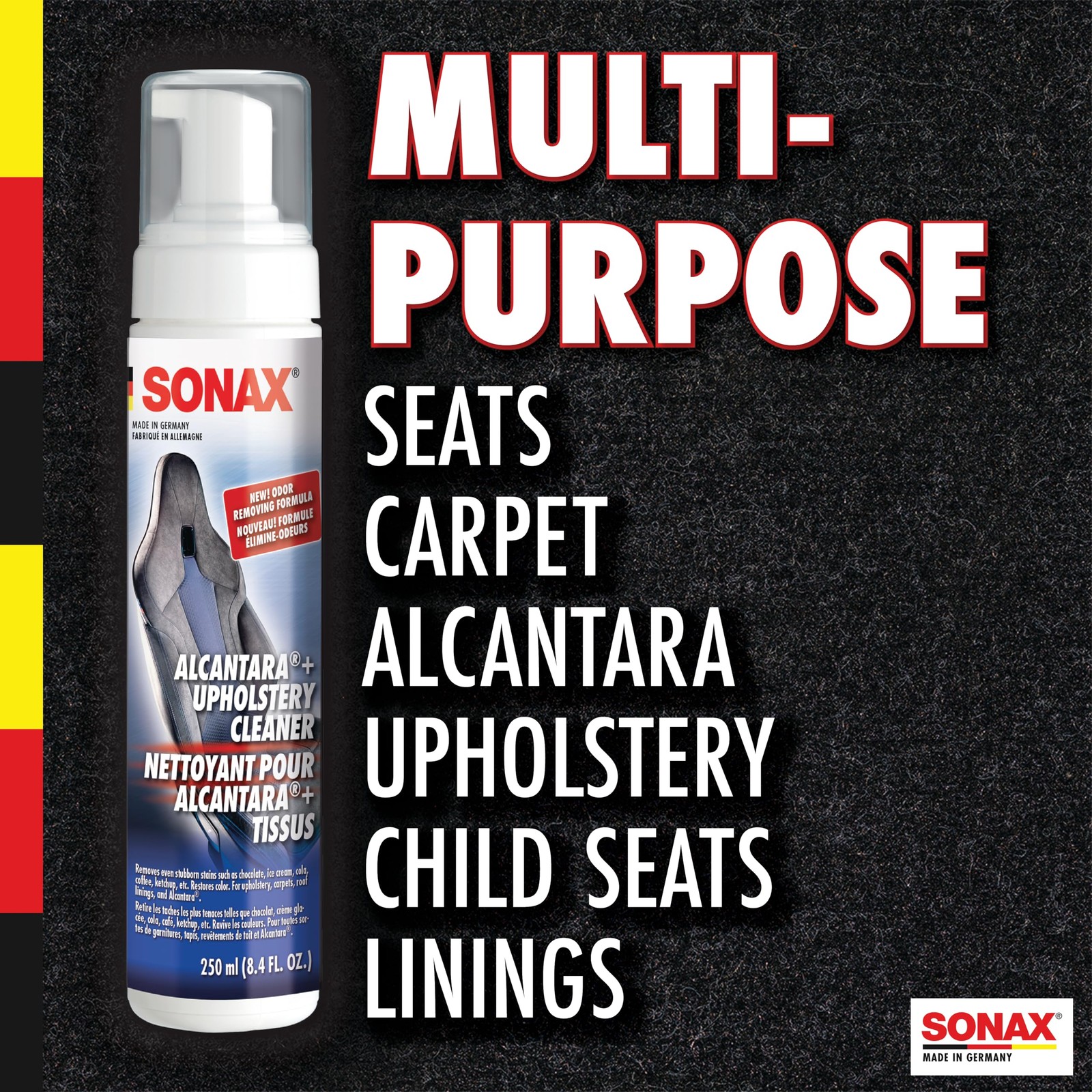 Upholstery and Alcantara Cleaner (206141), Foaming Alcantara (Synthetic Suede…