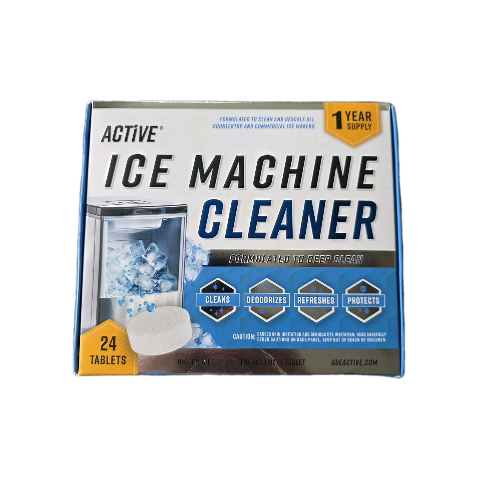 Ice Machine Cleaner – Cleans, Deodorizes, Refreshes – 24 Cleaning Tablets