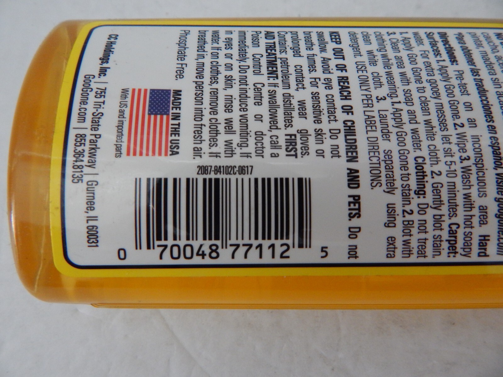 3x Goo Gone Goo Universal Adhesive & Sticker Remover 8FL. OZ Made In the USA New