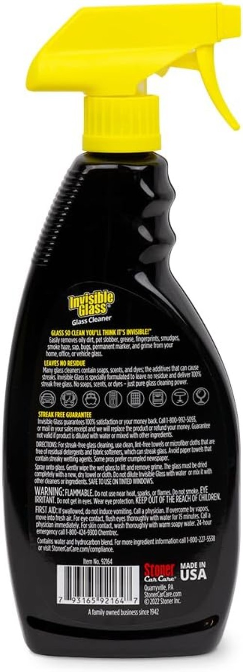 Glass Cleaner Spray Ammonia-Free Residue Free Streak-Free for Car Windows