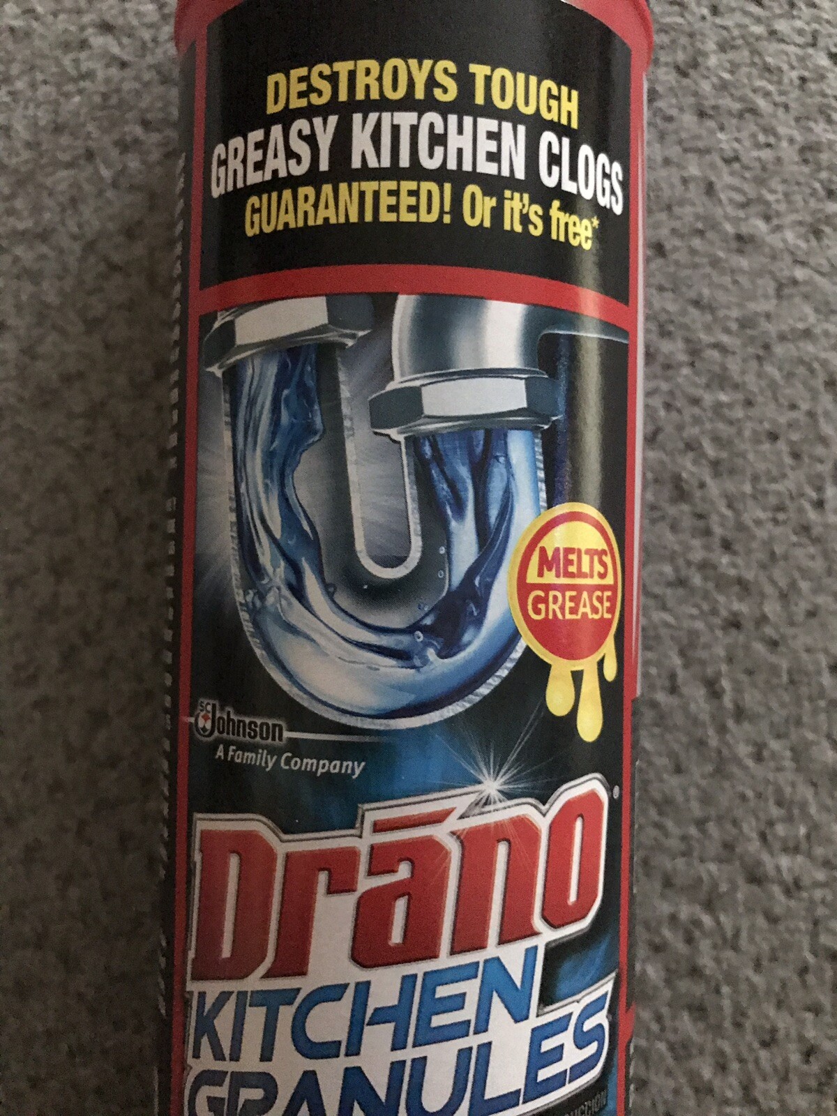 Drano Kitchen Granules Clog Remover Crystals Melts Grease 17.6 oz New