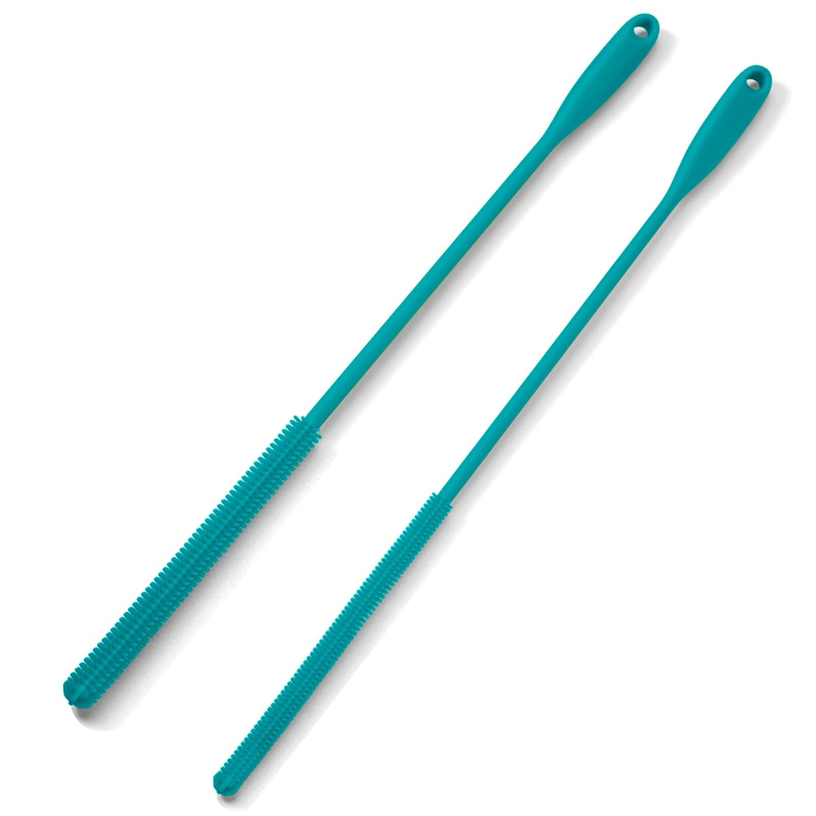 Silicone Straw Brush 4 Pack – (2 Small, 2 Wide) – 10 Inch Reusable Straw Clea…