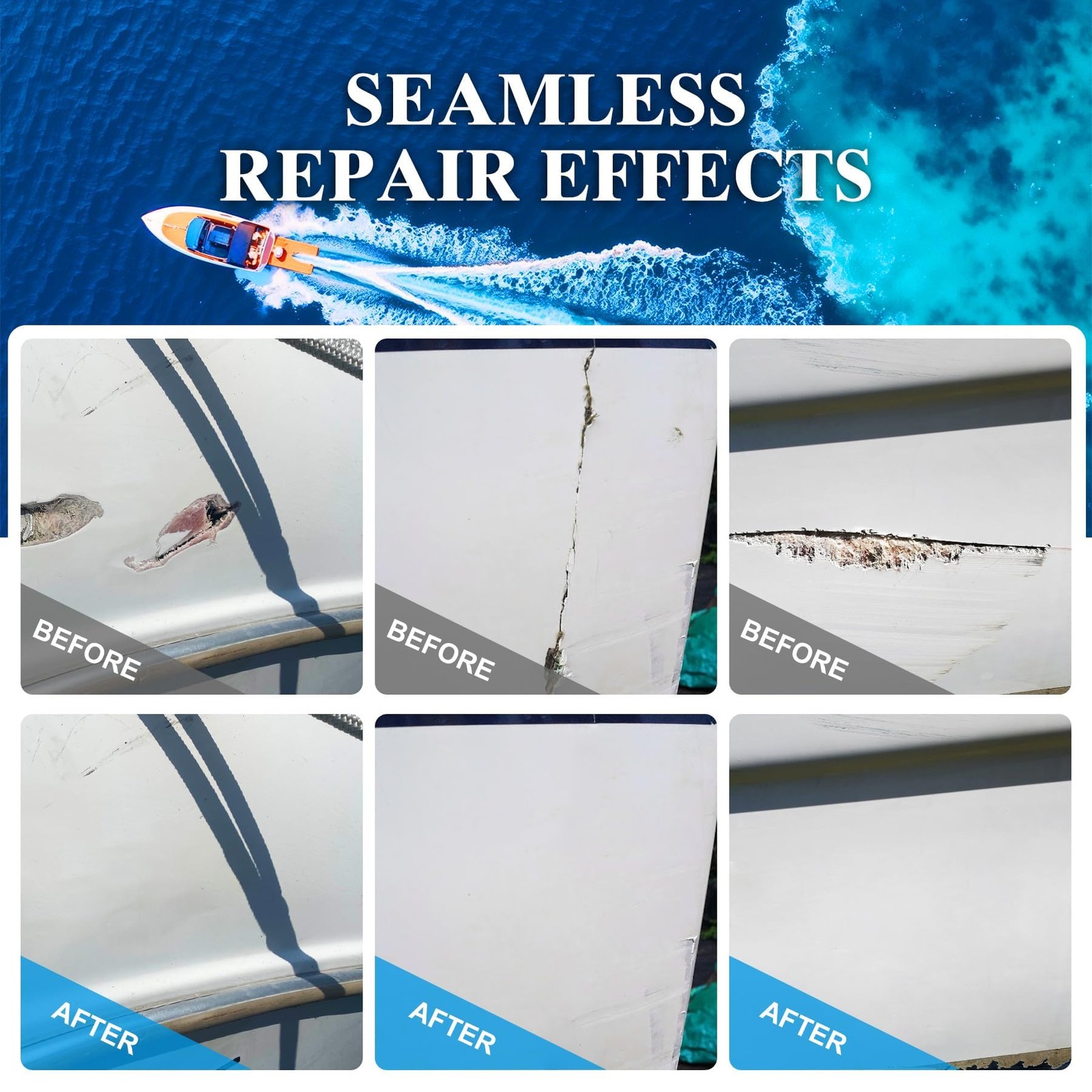 100ml White Gel Coat Repair Kit, Fiberglass, Boat, Yacht, Surfboard, Fix Holes
