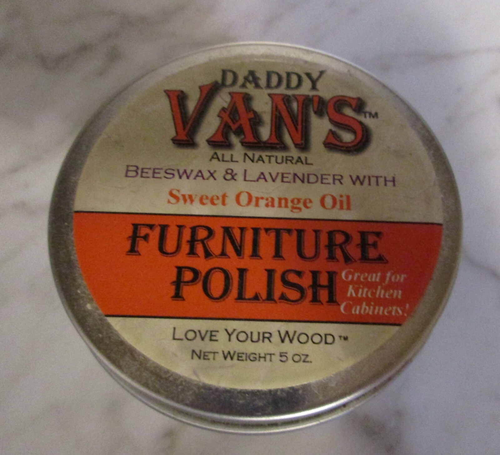 Daddy Van’s All Natural Sweet Orange Oil Beeswax Furniture Polish 5oz. – NOS