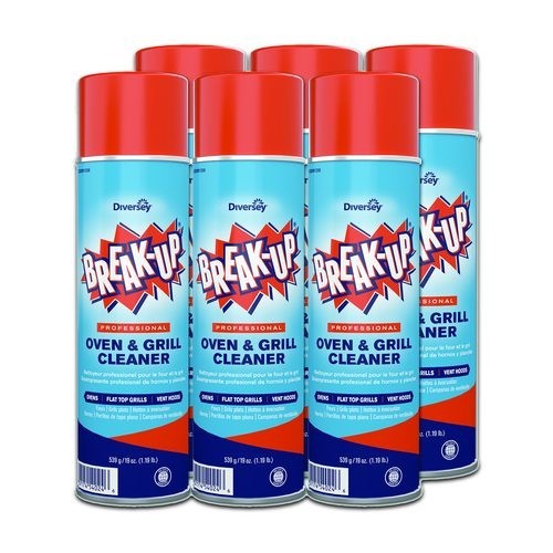 BREAK UP Oven and Grill Cleaner Heavy Duty Aerosol Spray 19 oz 6 Count Case