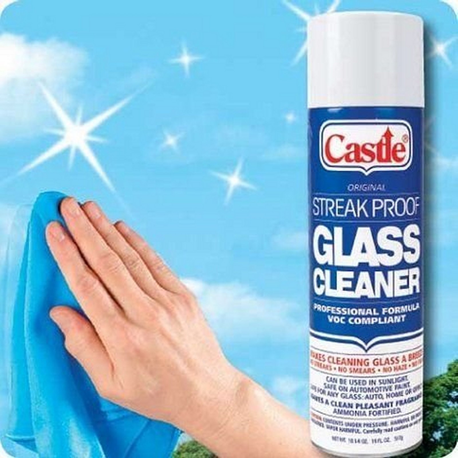 Castle C2003 Streak Proof Glass Cleaner, NEW 12-Pack (Case) by NDS Supply