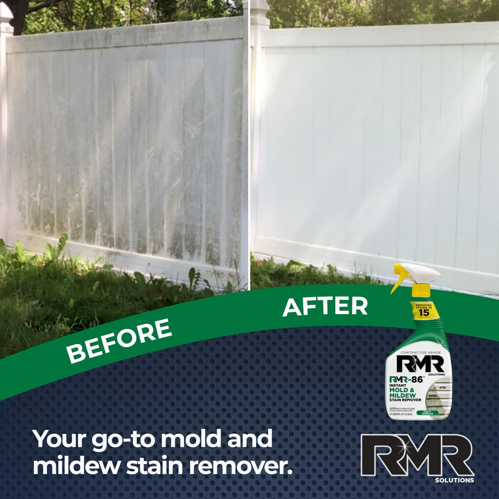 Instant Mold and Mildew Stain Remover Spray Scrub-Free RMR-86 30 fl oz