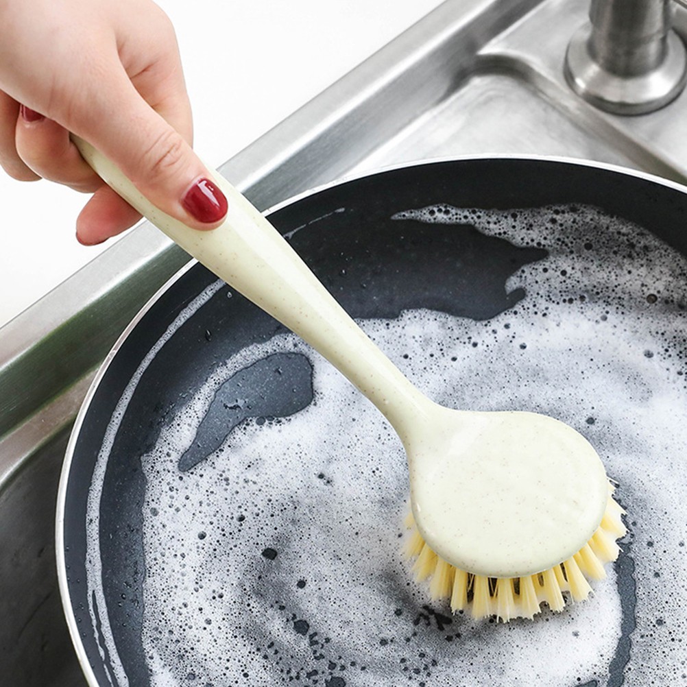 4pcs Multipurpose Pan Brushes Long Handle Dish Brushes Home Kitchen