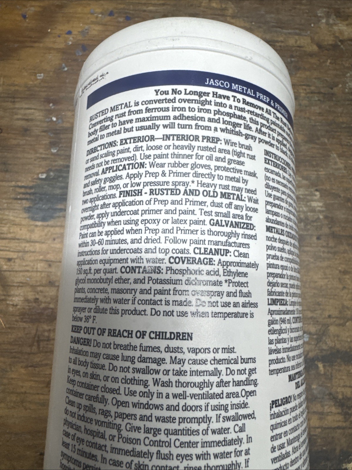 Jasco Prep And Primer Rust Converter Metal Painting Prep Cleaner 32oz Bottle