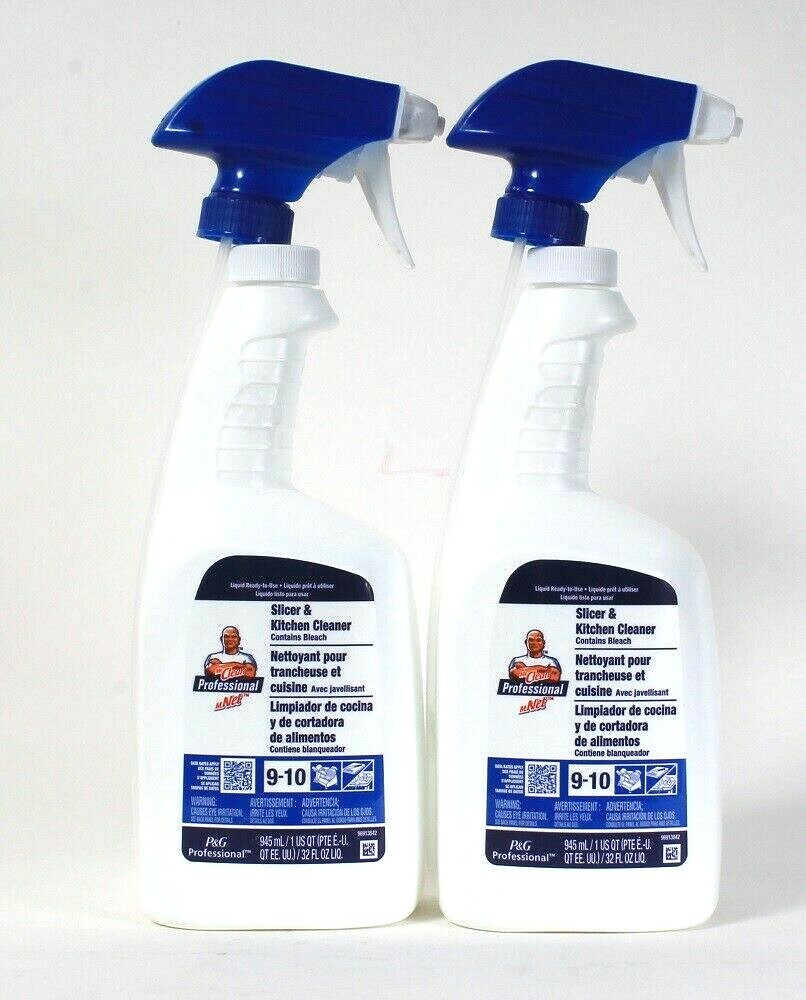 2 Bottles Mr Clean Professional 32 Oz Slicer & Kitchen Liquid Ready To Use Spray