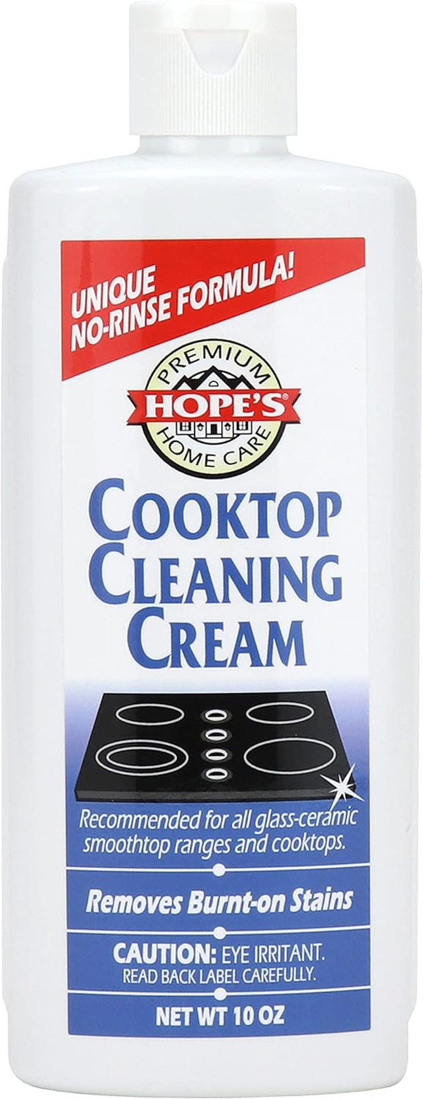 HOPE’S Cooktop Cleaning Cream, Fast Acting No-Rinse Cooktop Cleaner for Glass Ce