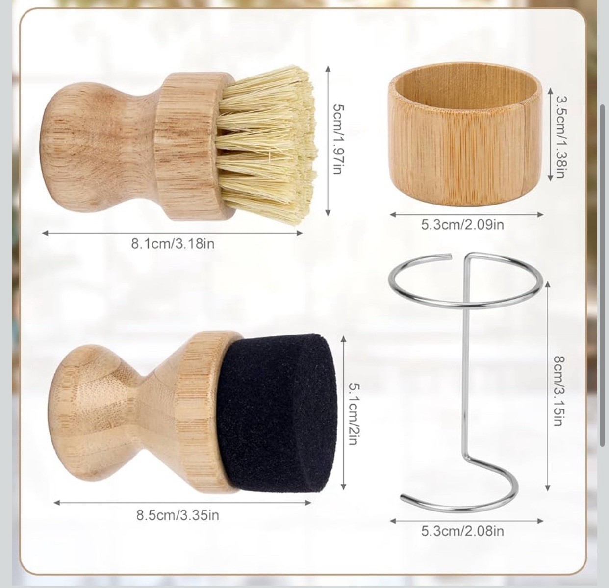 Wood Cutting Board Oil Wax Applicator & Scrub Brush-Butcher Block Cleaning Tools
