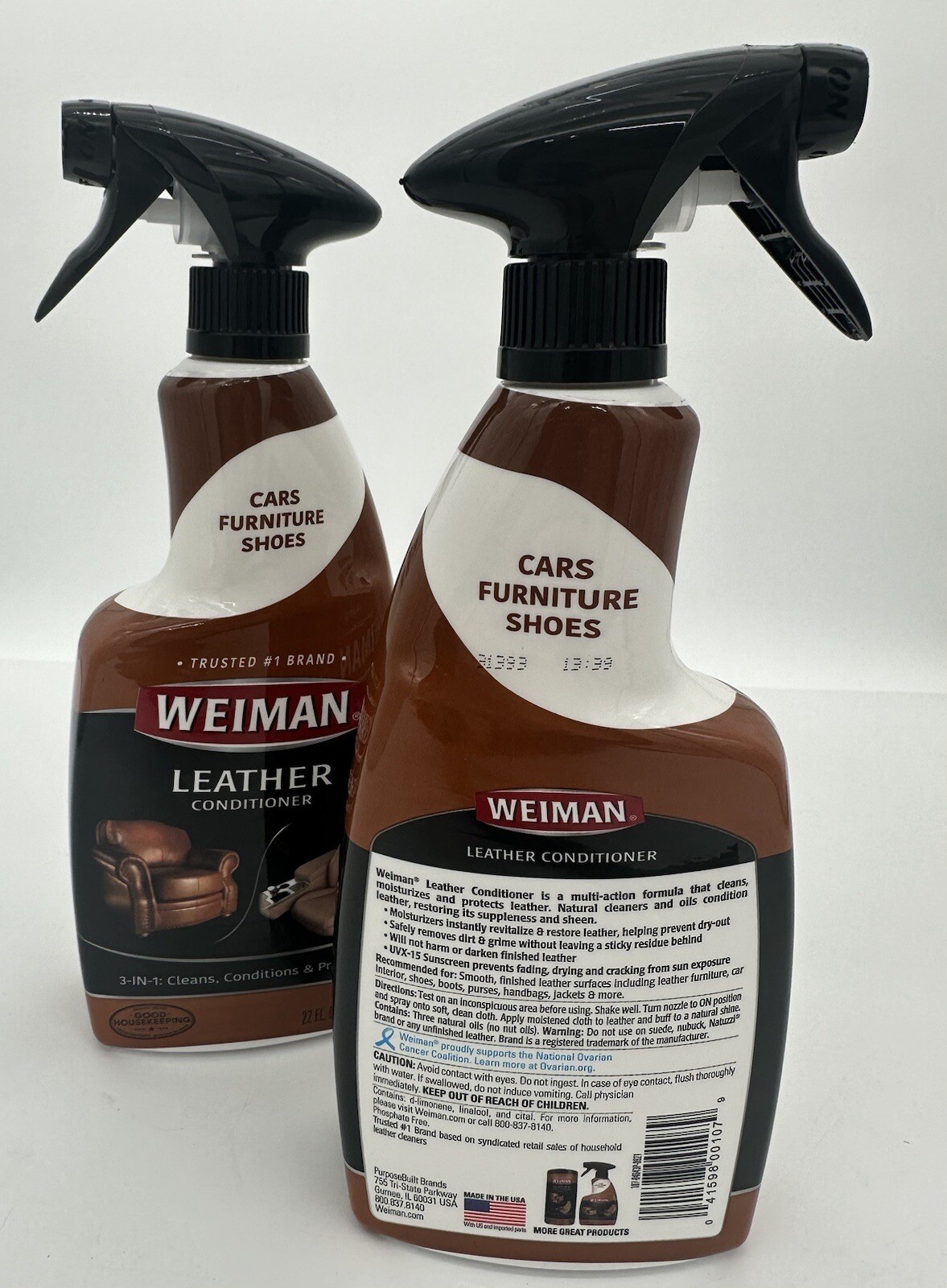 Lot Of 2 – Weiman Leather Conditioner, Cars, Boats, Trucks, Furniture, Shoes