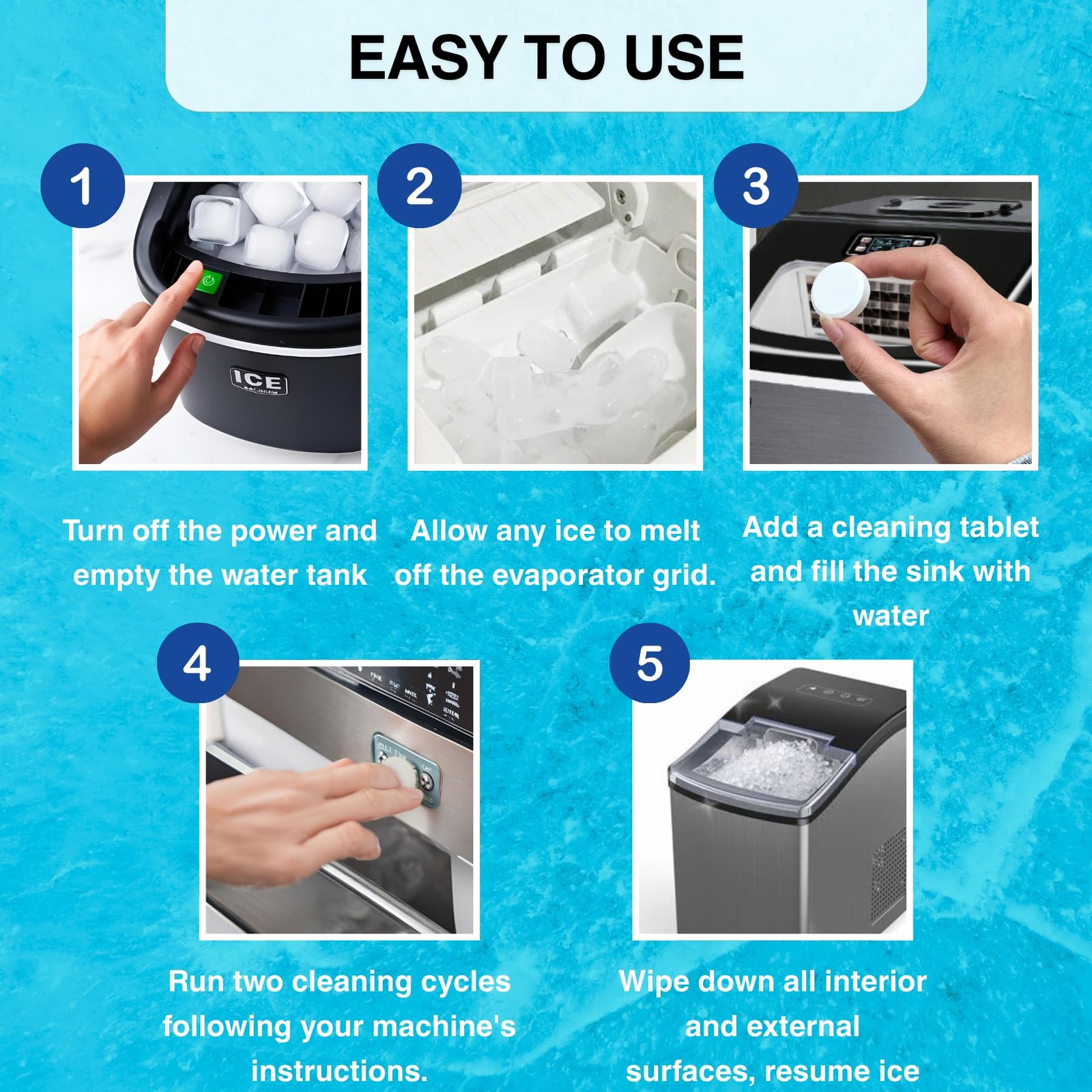 Ice Maker Cleaner , Cleaning and Descaler for Countertop and Home Ice Machine…
