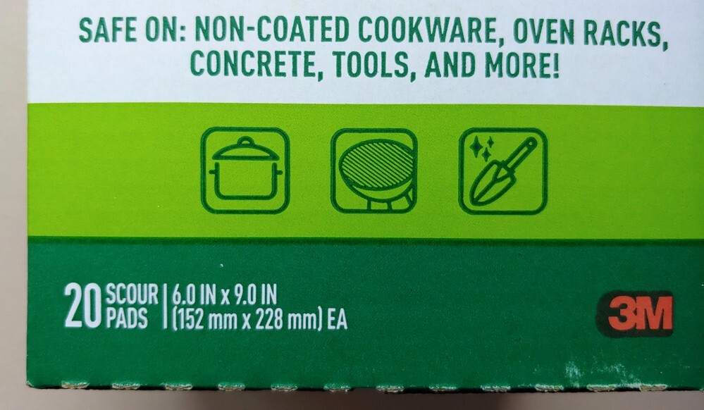 3M Scotch-Brite Green Score Pads Heavy Duty Industrial Size 6″x9″ 20pads