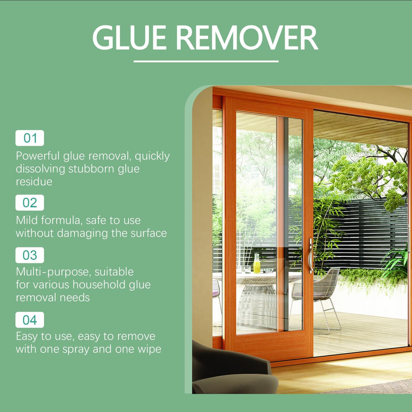 Adhesive Glue Remover Spray for Sticker Tape Residue, 120ml Heavy Duty Cleaner