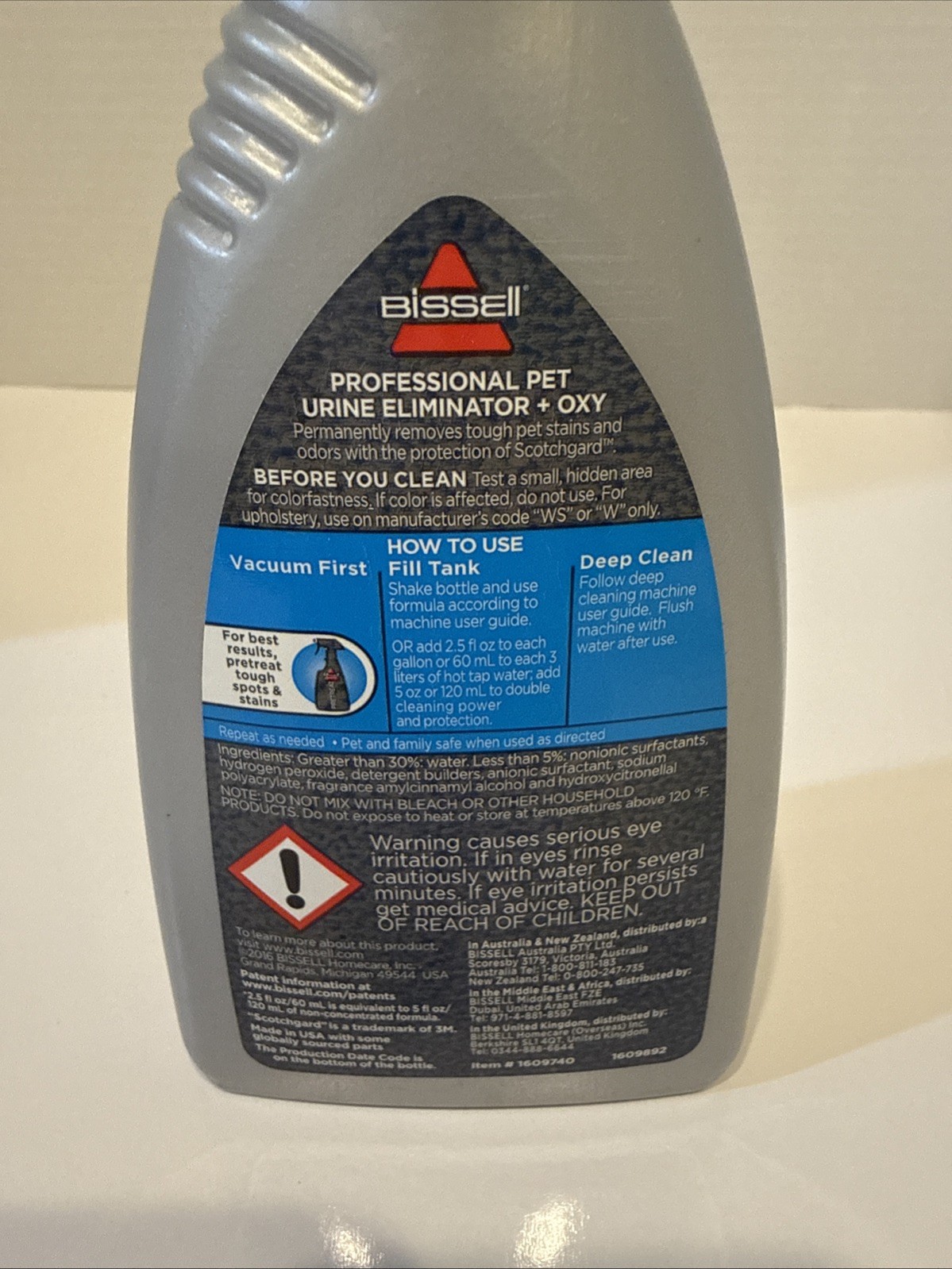 Bissell 8oz Bottle Professional Pet Urine Eliminator + 2x Oxy Formula