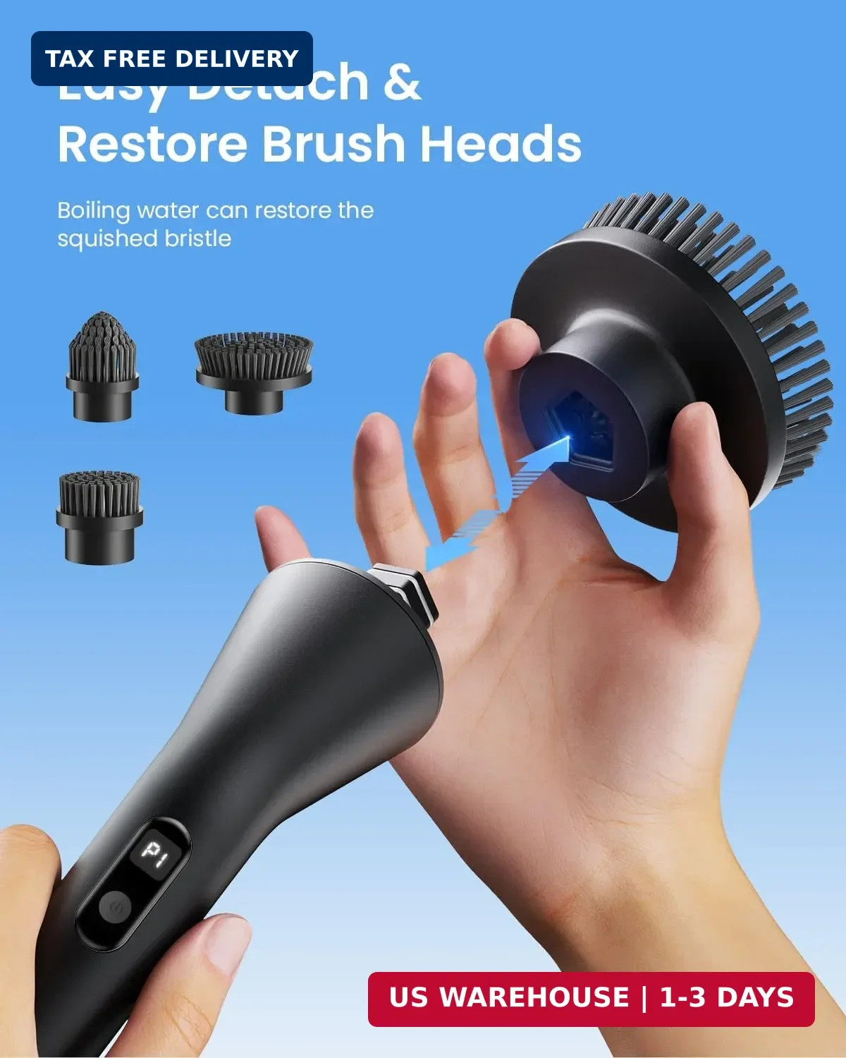 Leebein Electric Spin Scrubber, Cordless Cleaning Brush for Bathroom Shower Tub,