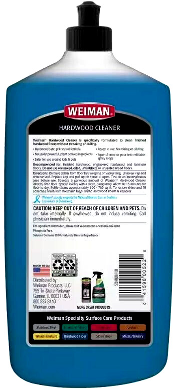 Weiman Hardwood Cleaner Streak Free Shine Citrus Scent – 32 oz.