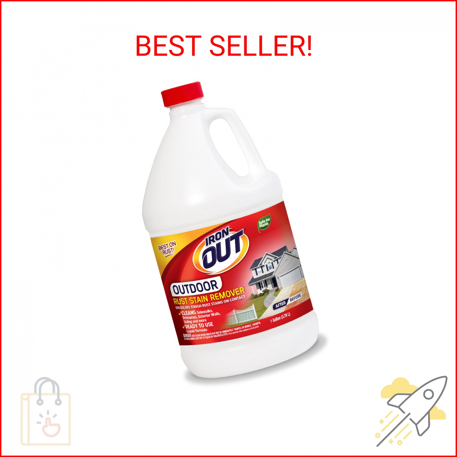 Iron OUT Liquid Rust Stain Remover, Pre-mixed, Quickly Removes Rust Stains from