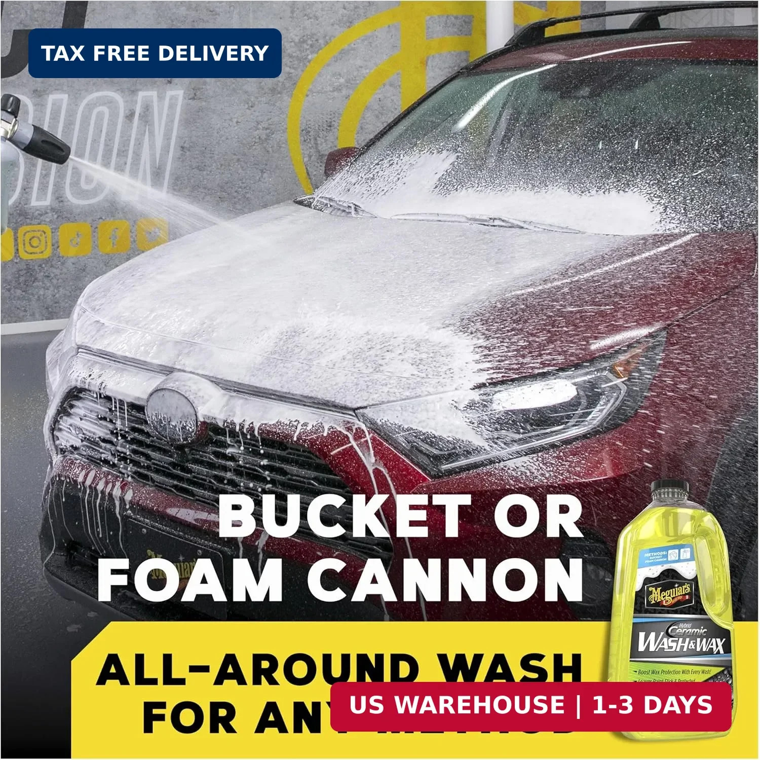 Meguiar’s Hybrid Ceramic Wash & Wax – Sophisticated Car Wash Gently Cleans and A