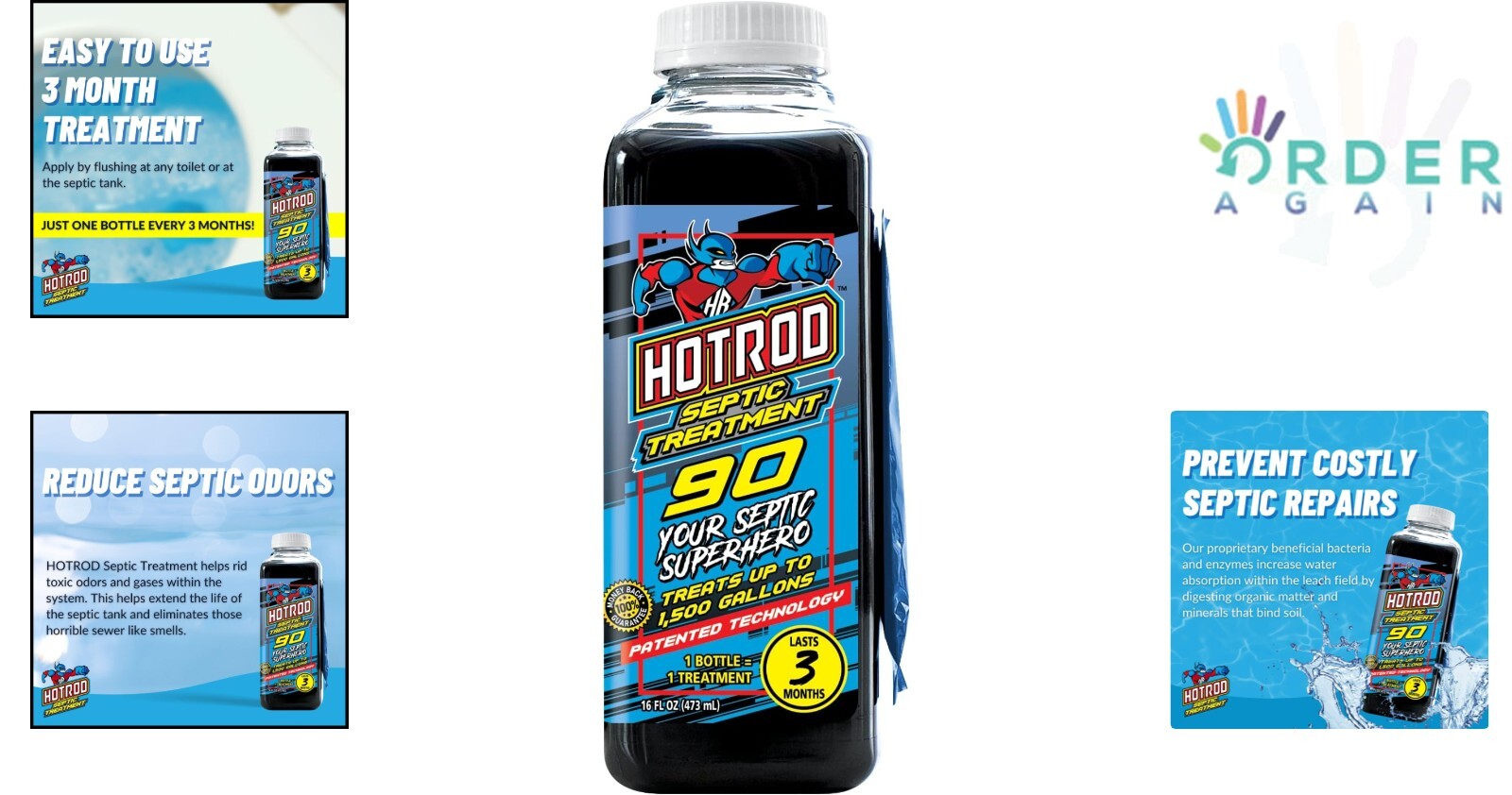 Septic Tank Treatment Liquid 3- Supply Odor Control Leach Field Power