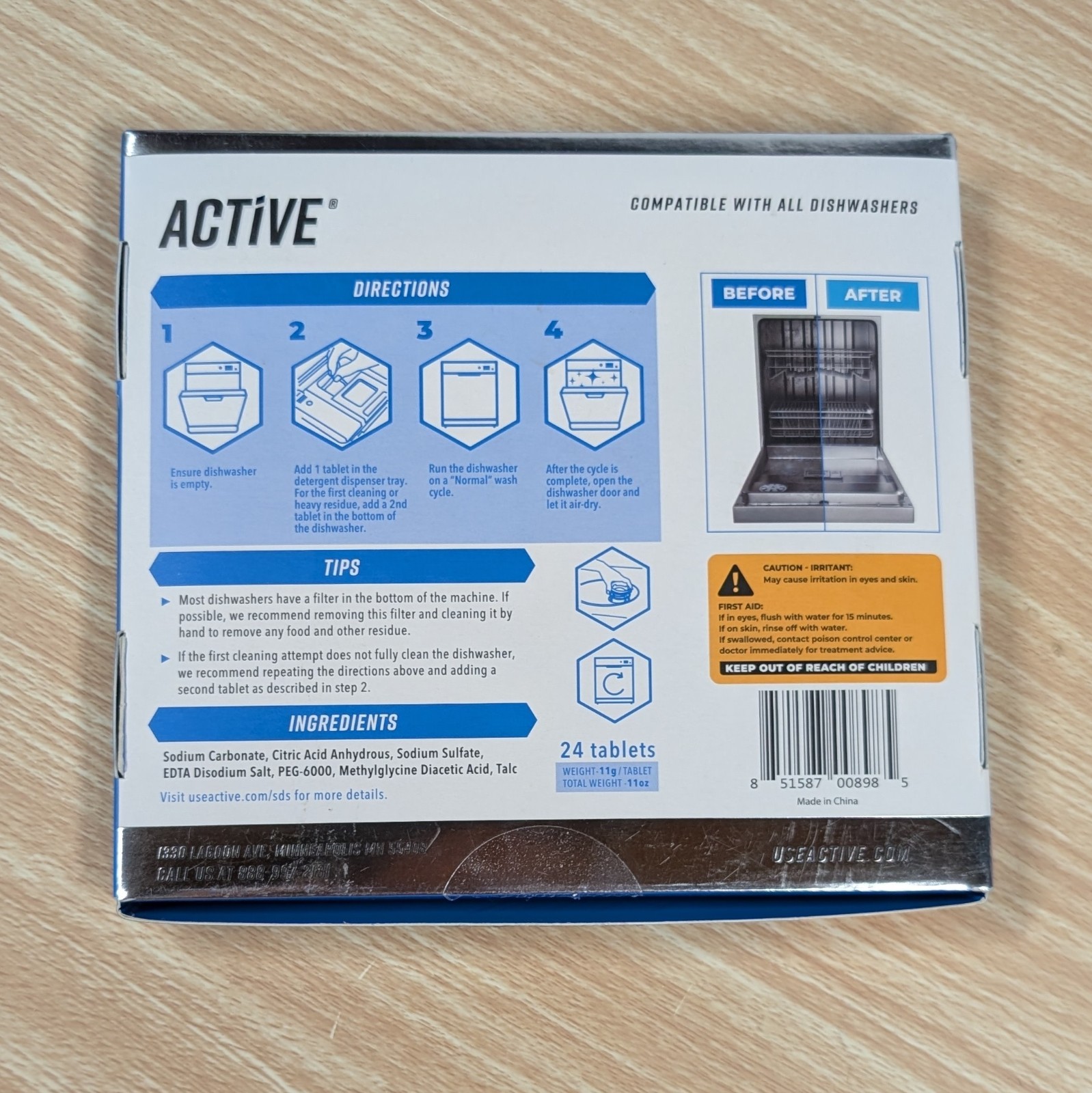 Dishwasher Active Cleaner And Deodorizer Tablets 24 Pk Deep Cleaning Deodorizer