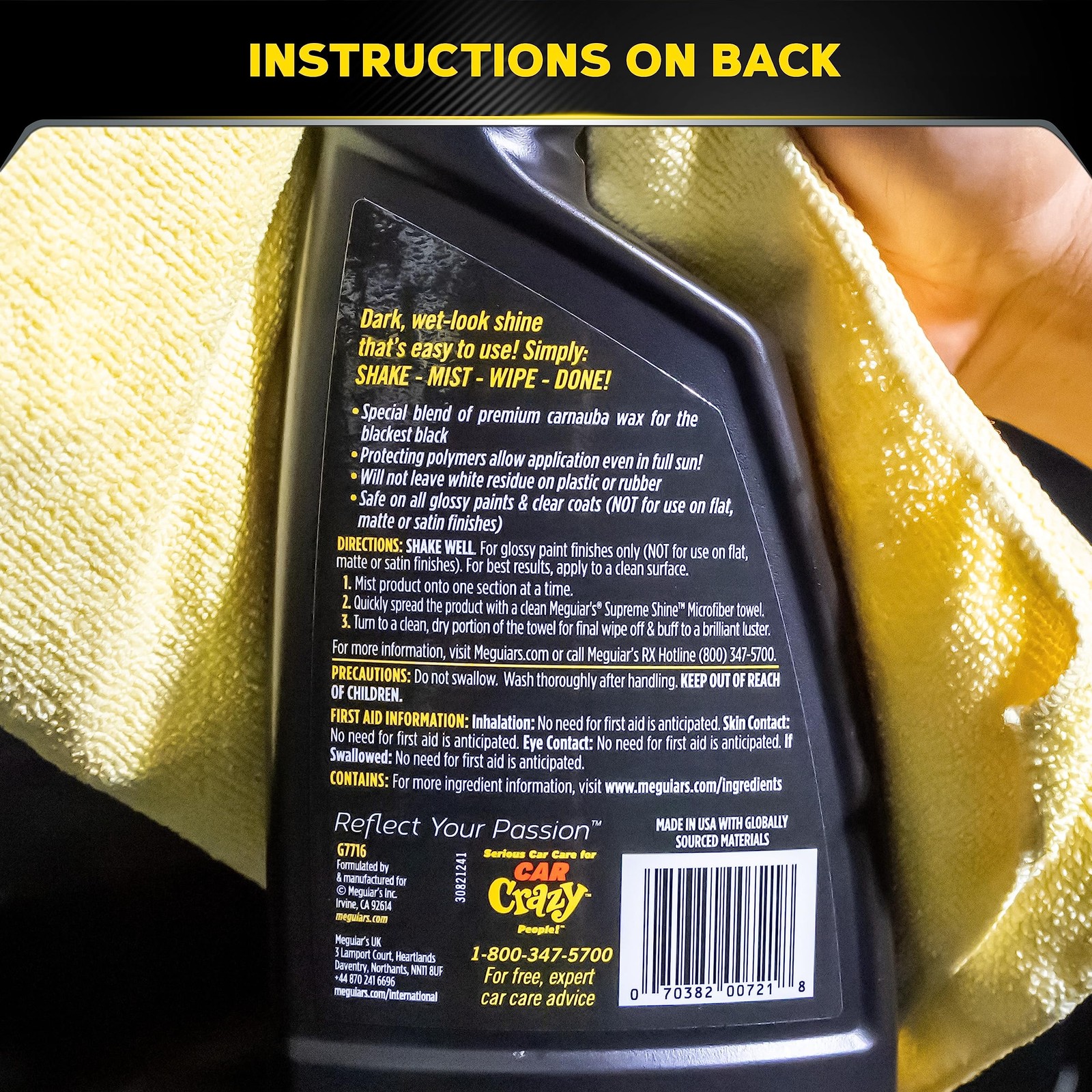 Meguiar’s G7716 Gold Class Carnauba Quik Wax, Special Blend For Richne