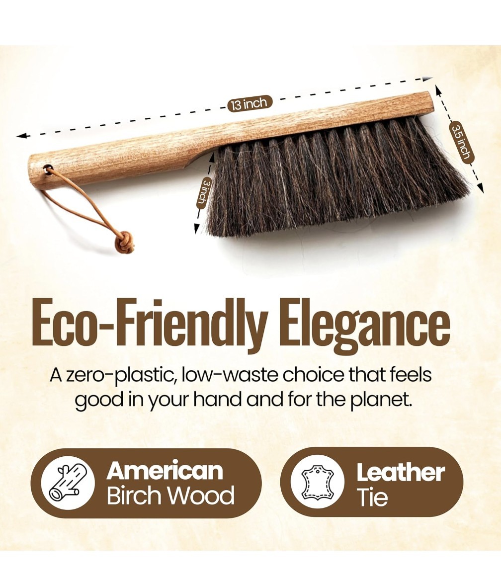 Dustpan Bench Woodworking Brush-USA 13 inch Horsehair Brushes are Used for