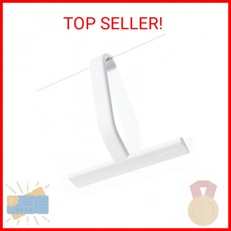 dancemoon JustHang Shower Squeegee for Glass Doors, All-in-One Award-Winning Sil