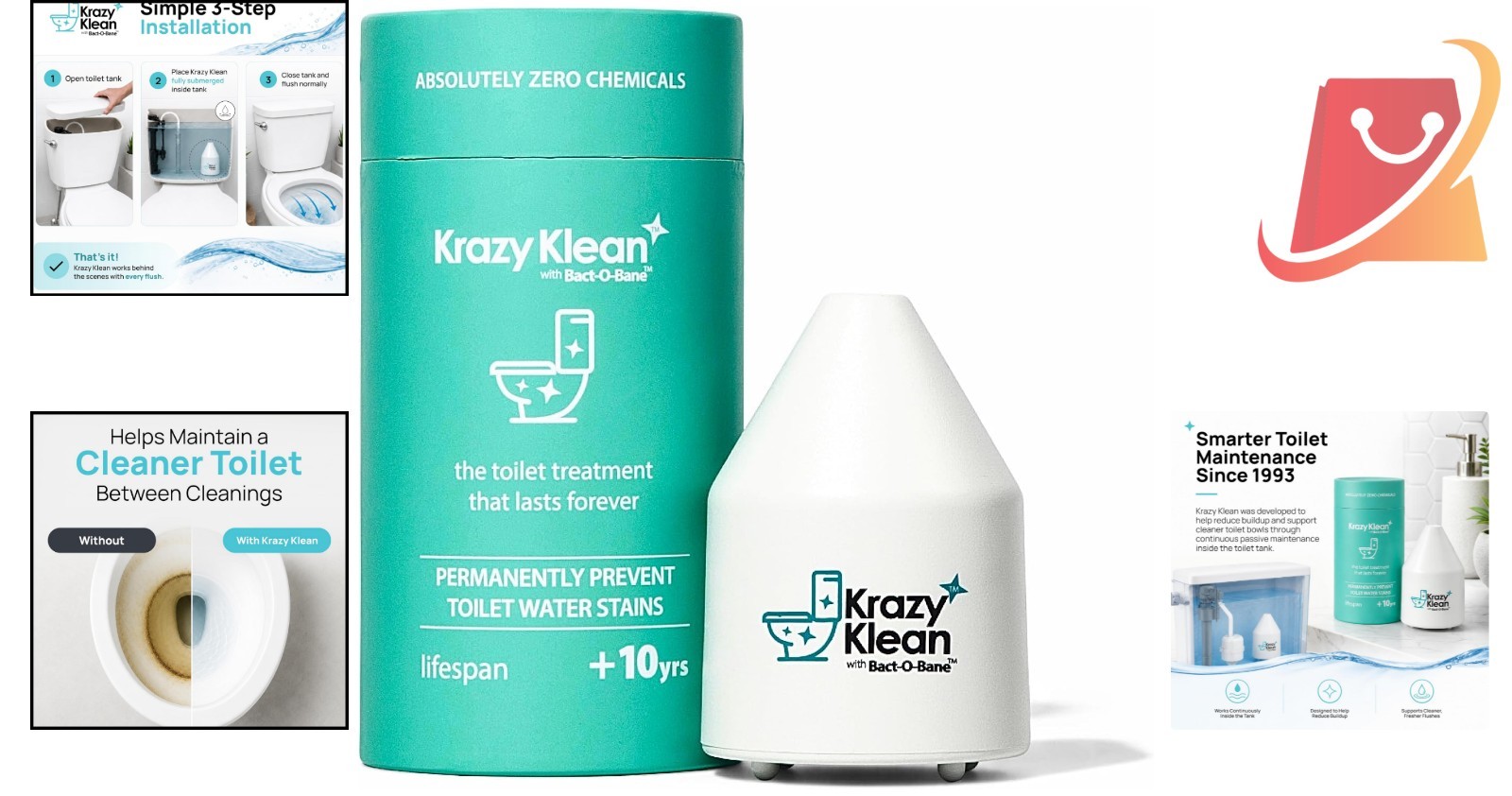Automatic Toilet Cleaner Capsule Starts During Flush Reduces Buildup Odors