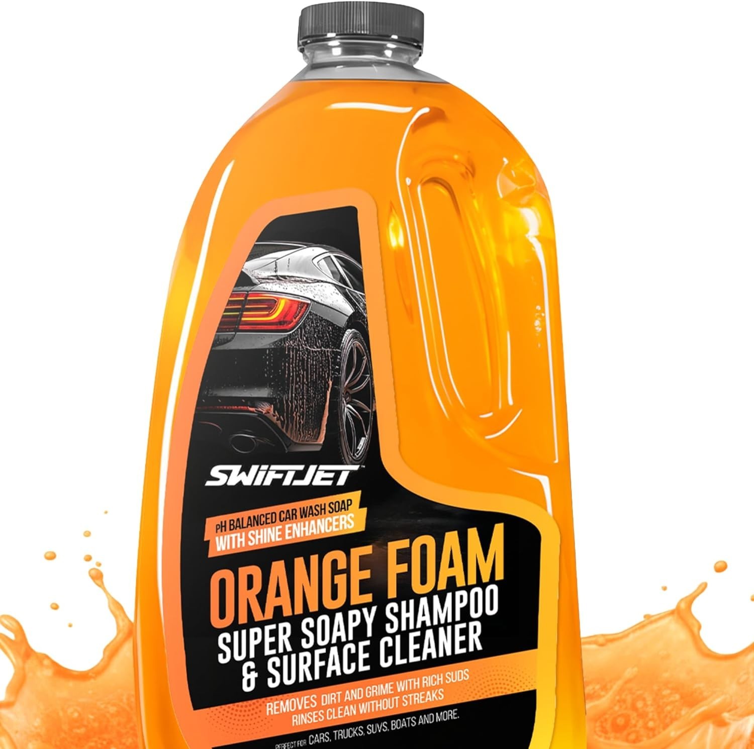 Orange Foam Car Wash Soap – pH Balanced Super Soapy Shampoo & Surface Cleaner…