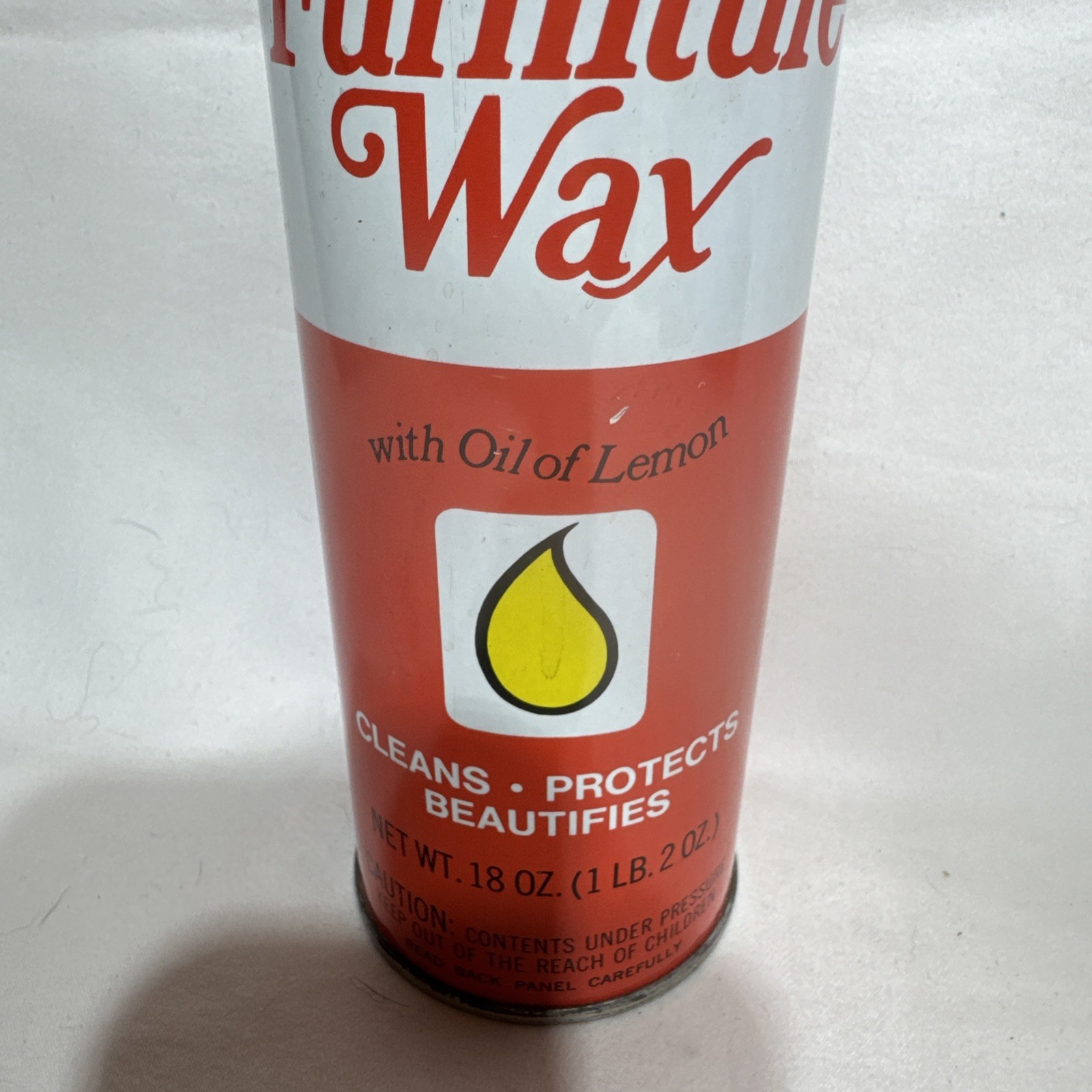 VTG DISCNTD WHITE DIAMOND BUTCHERS FINE FURNITURE WAX WITH OIL OF LEMON 18oz NOS