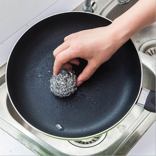 Stainless Steel Scourer kitchen Sponges Scrubbers scouring ball cleaning 6 Pack