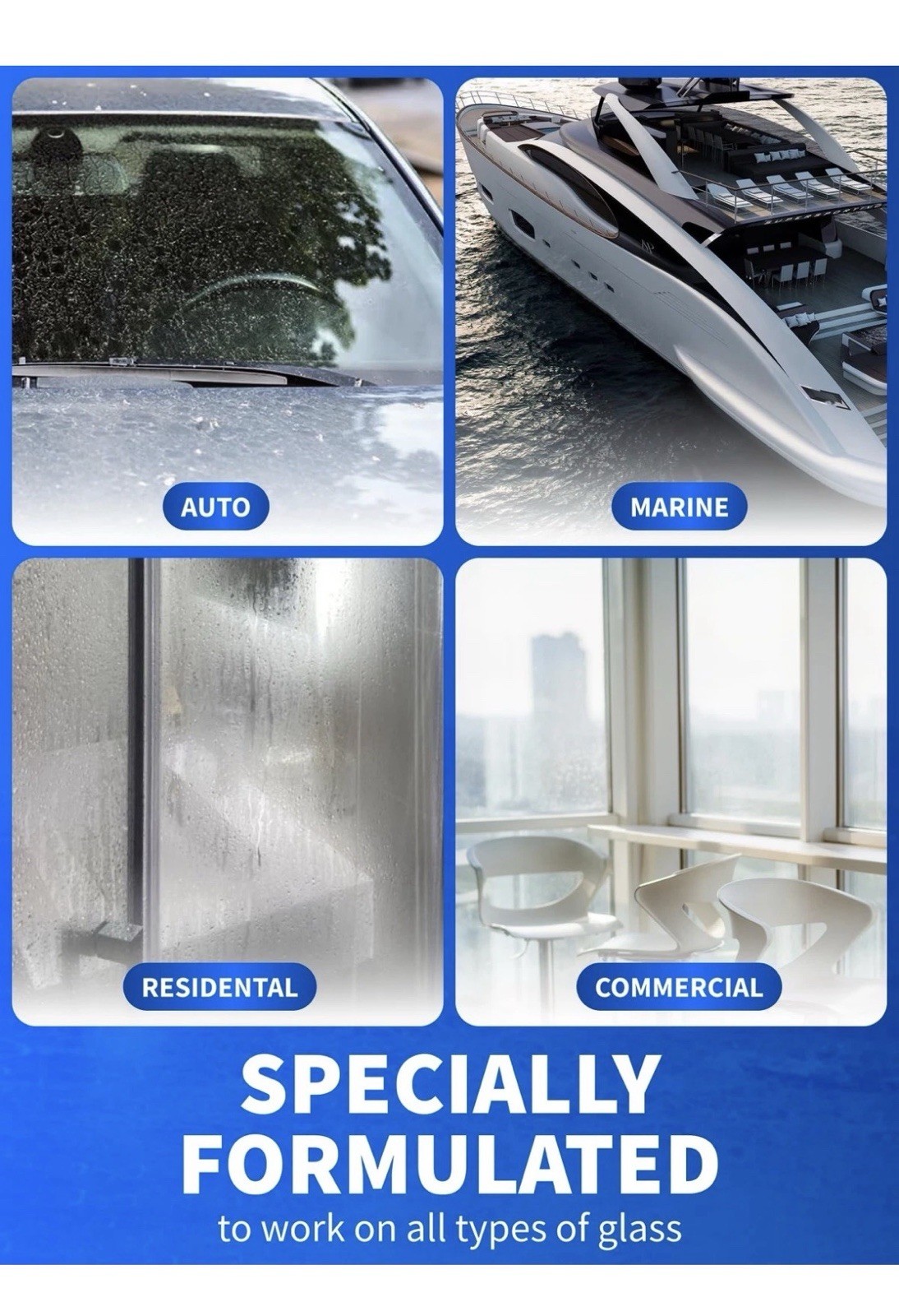 ProClean Hard Water Spot Remover for Glass, Shower Door Cleaner & Car Window