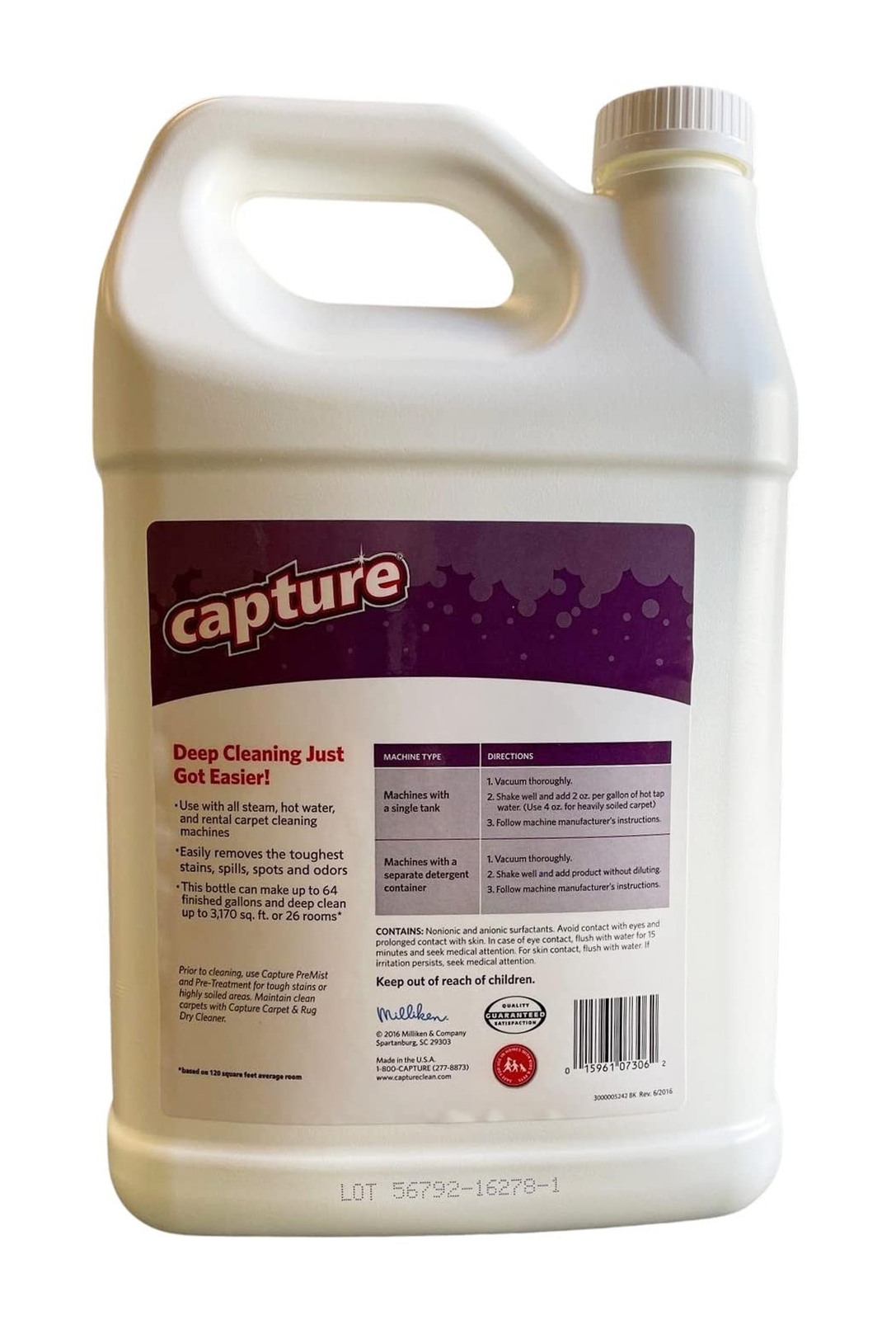 Capture Professional Steam Clean Detergent for All Machines – (1 Gallon)