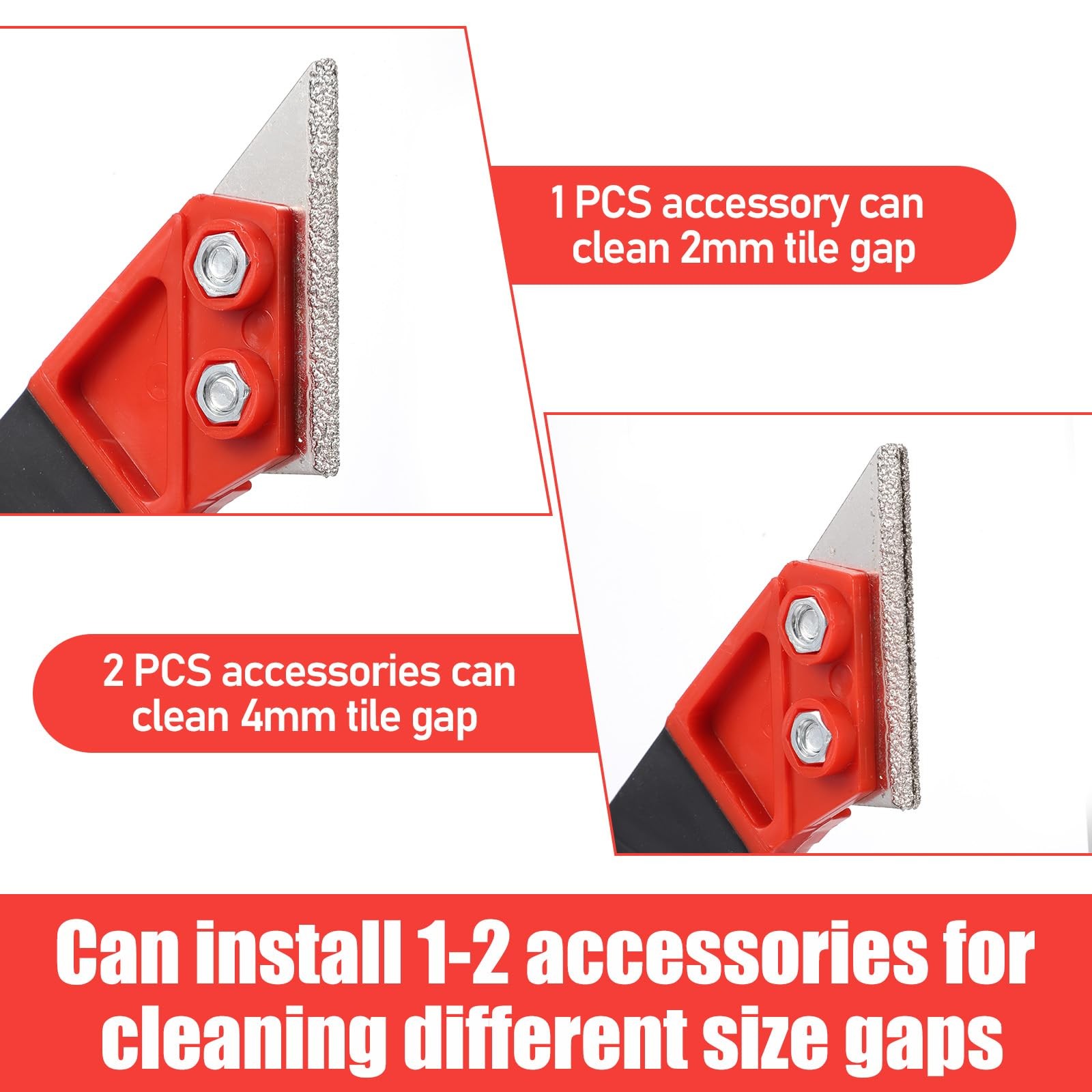 Grout Removal Tool with 5 Pcs Replacement Blades Hand Grout Scraping Rake for…