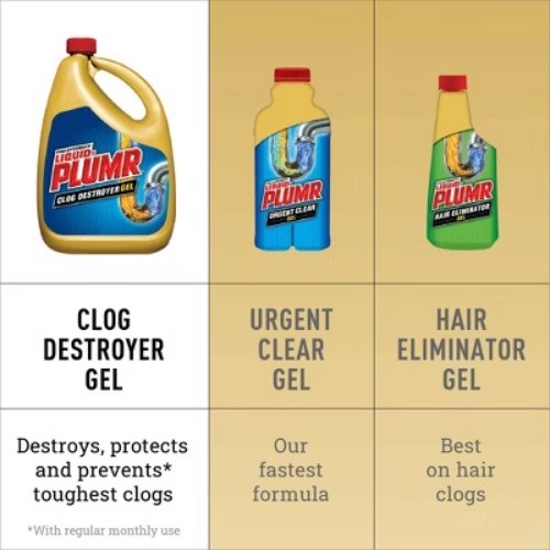 Liquid-Plumr Pro-Strength Full Clog Destroyer Gel Plus PipeGuard: Unscented