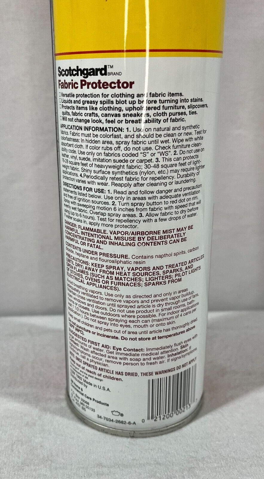 New 3M Scotchgard Fabric Upholstery Protector 13oz Original Formula 1992, Repels
