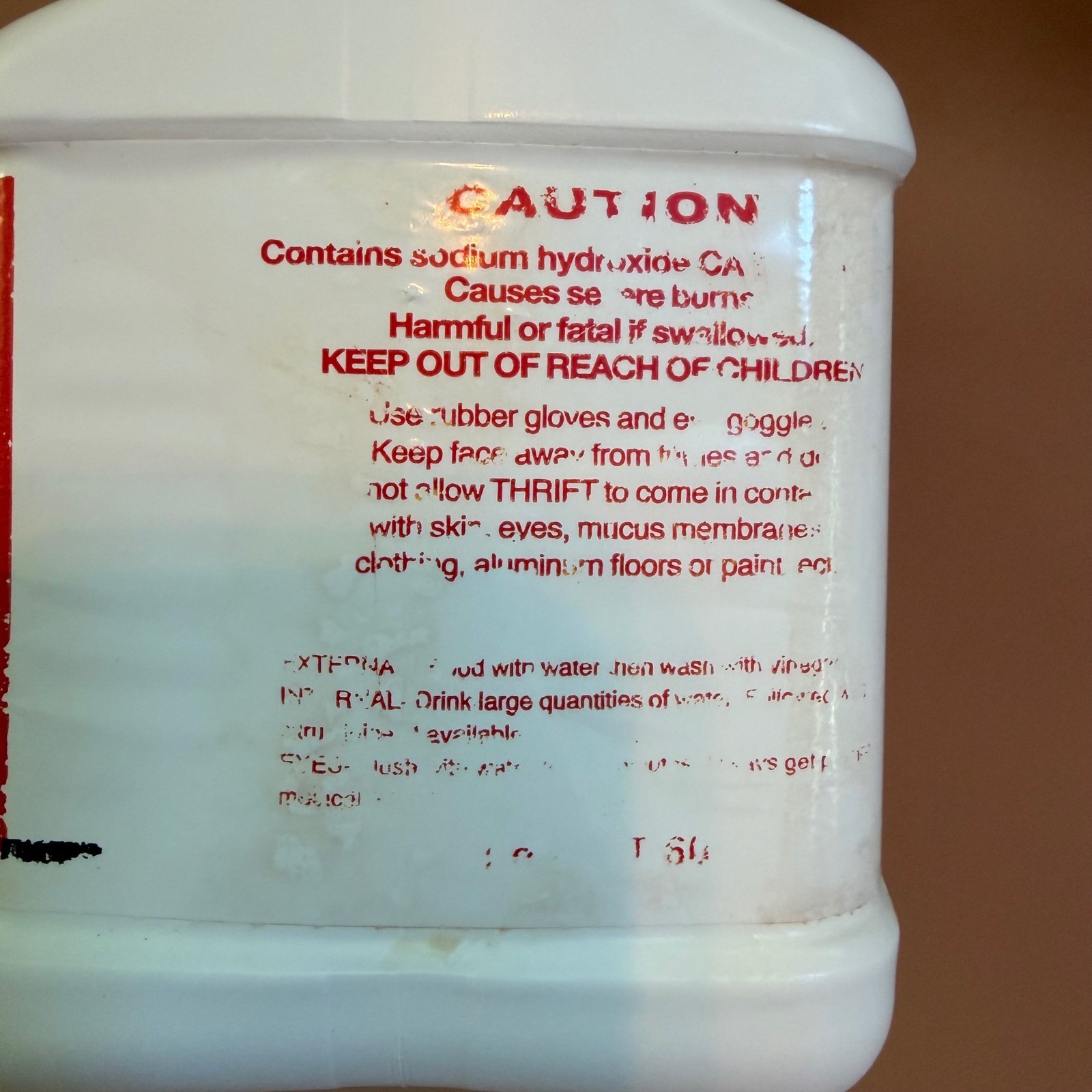 Thrift Odorless Drain Cleaner 6lb Granular Non-Acid Septic Systems 1/2 Full