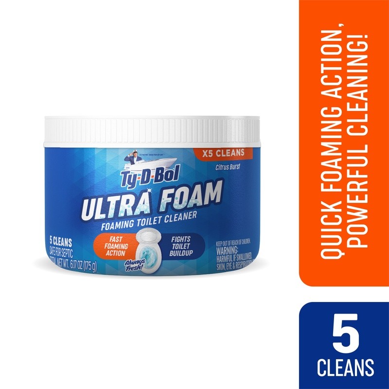 Ultra Foam Toilet Cleaner Citrus Scent Foaming Action Removes Stains 5 Uses