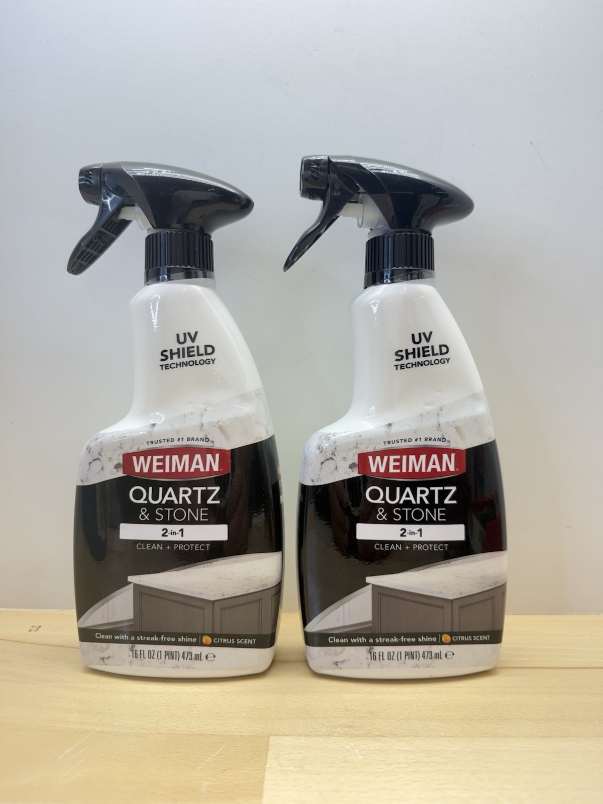 Bottle Weiman Quartz & Stone Clean & Shine 16 fl oz CITRUS Lot Of 2