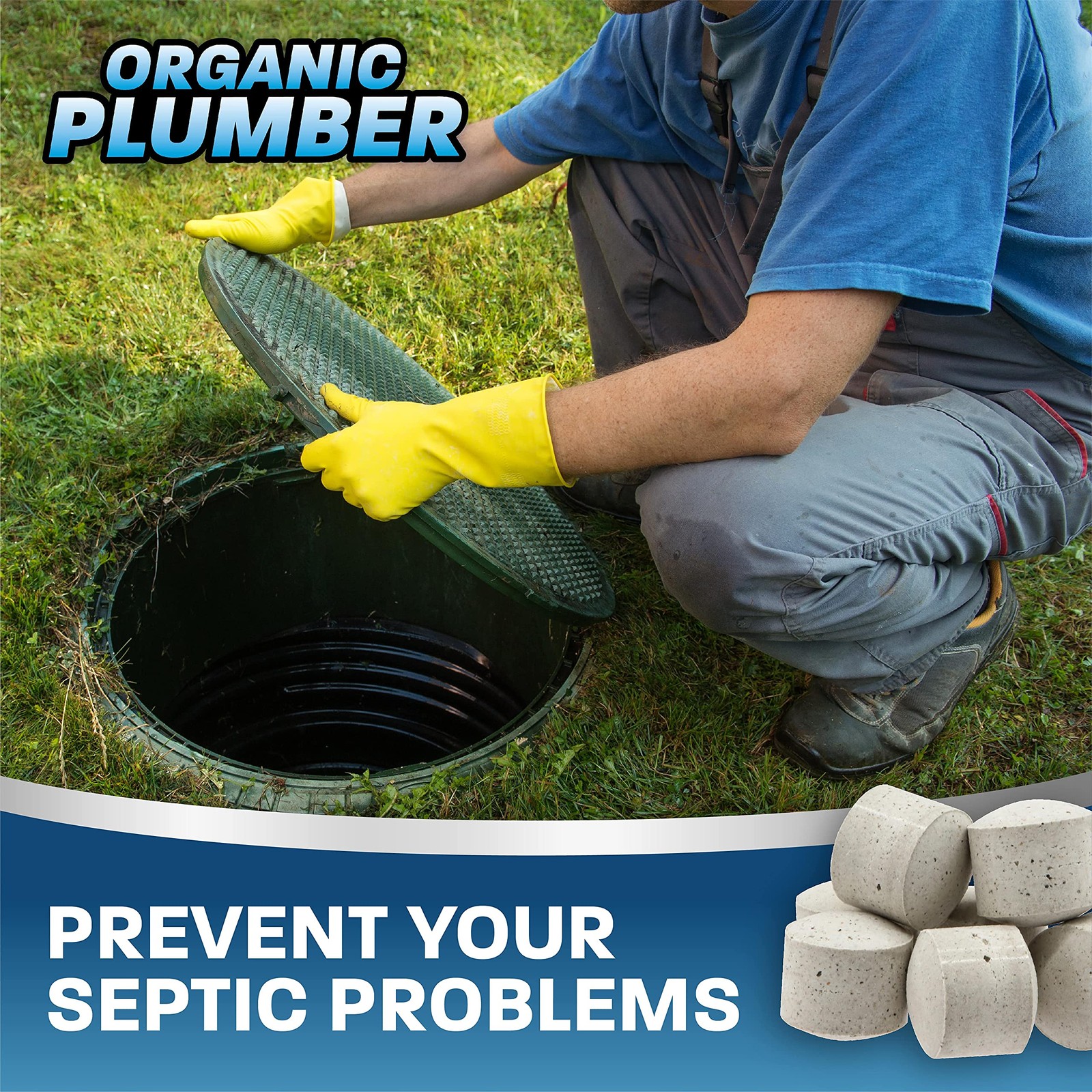 Septic Tank Cleaner Treatment, Bacteria x Natural Enzyme Flushable Bio Tabs, …