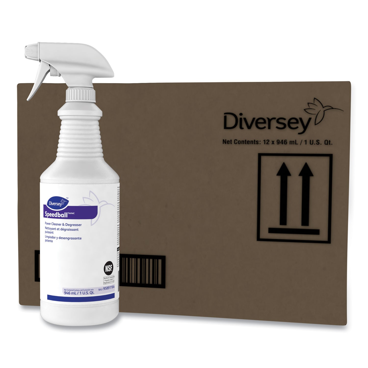 Diversey? Speedball 2000 Heavy-Duty Cleaner, Citrus, Liquid, 1qt. Spray Bottle,